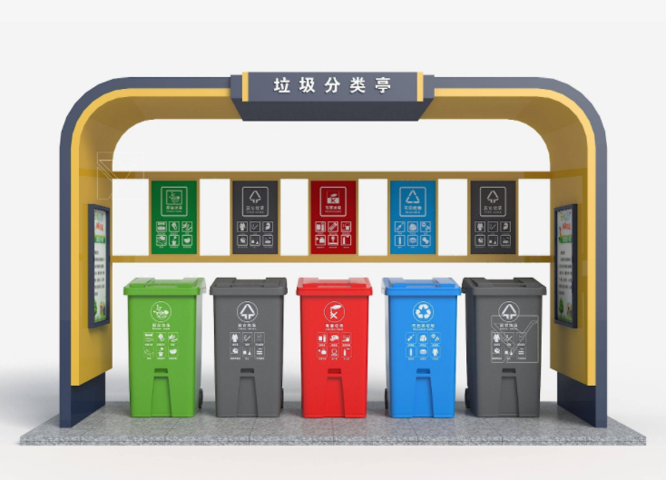 河北内蒙古垃圾分类回收亭 小区分类垃圾亭